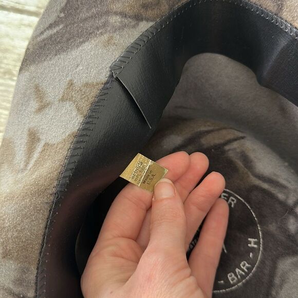 Vintage H Bar C Rare Wool Felt Camo Packable Fedora - Picture 4 of 9
